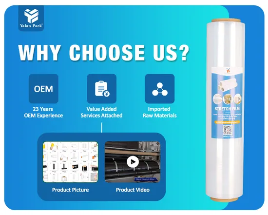Custom Micron Polyamide Polyethylene White Color Pallets Wrap Plastic Stretch Film